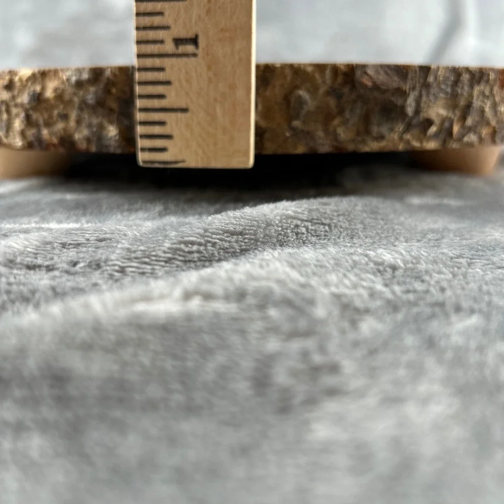 Lipper International Acacia Wood Bark Server Round Live Edge Footed Tray 12 Inch